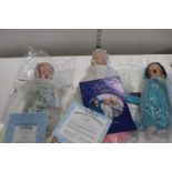 Three Ashton Drake Lullaby collectors dolls