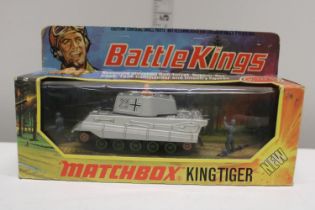A boxed Matchbox King Tiger tank model K-104