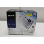 A boxed Sony Cyber-Shot camera