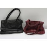 Two Ladies leather hand bags Osprey and Jane Shilton