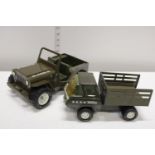 Two vintage tinplate Tonka toy models