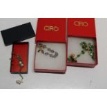 A selection of boxed Ciro jewellery