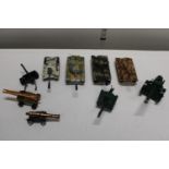 A selection of Corgi tank & Britain's models