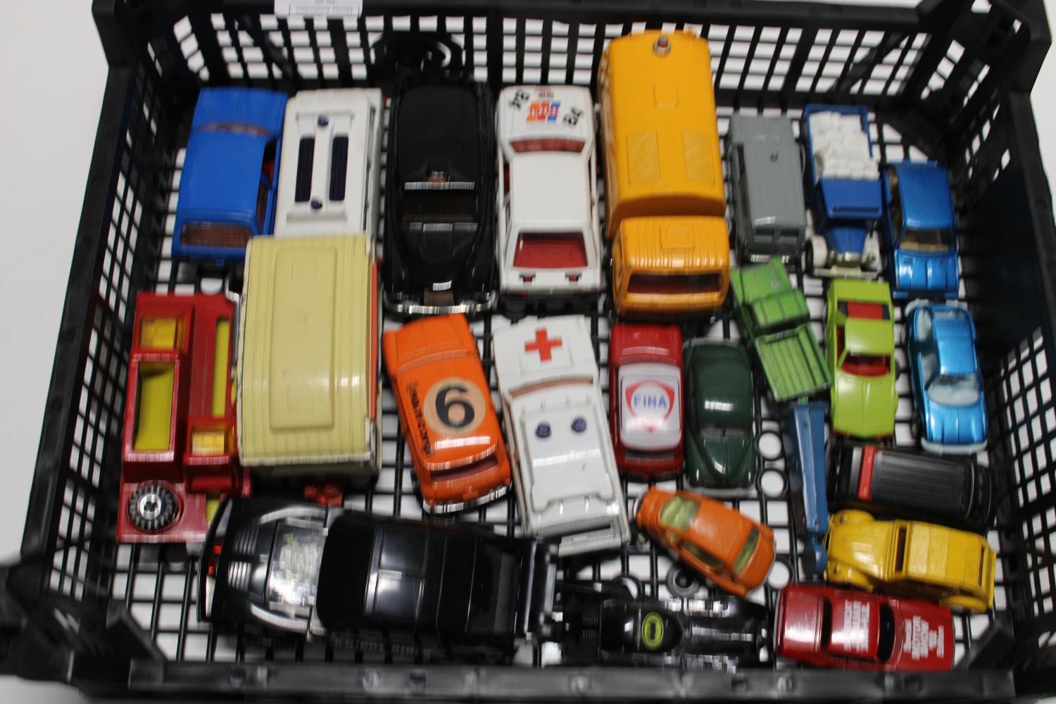 A job lot of assorted play worn die-cast models mostly Corgi