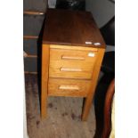 A vintage three draw oak cabinet collection only