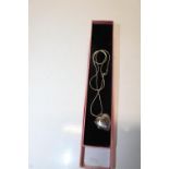 A 925 silver chain & heart locket