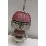 A vintage lustre style table lamp