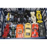 Twelve assorted Scalextric & other slot car models