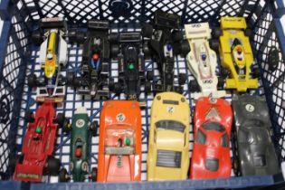 Twelve assorted Scalextric & other slot car models