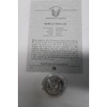 A 925 silver commemorative proof coin