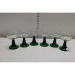 A set of six vintage Luminarc "Beehive" hock glasses