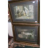 Two nicely framed prints Hope & Charity, Postage unavailable