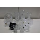 A selection of good quality cut glass crystal