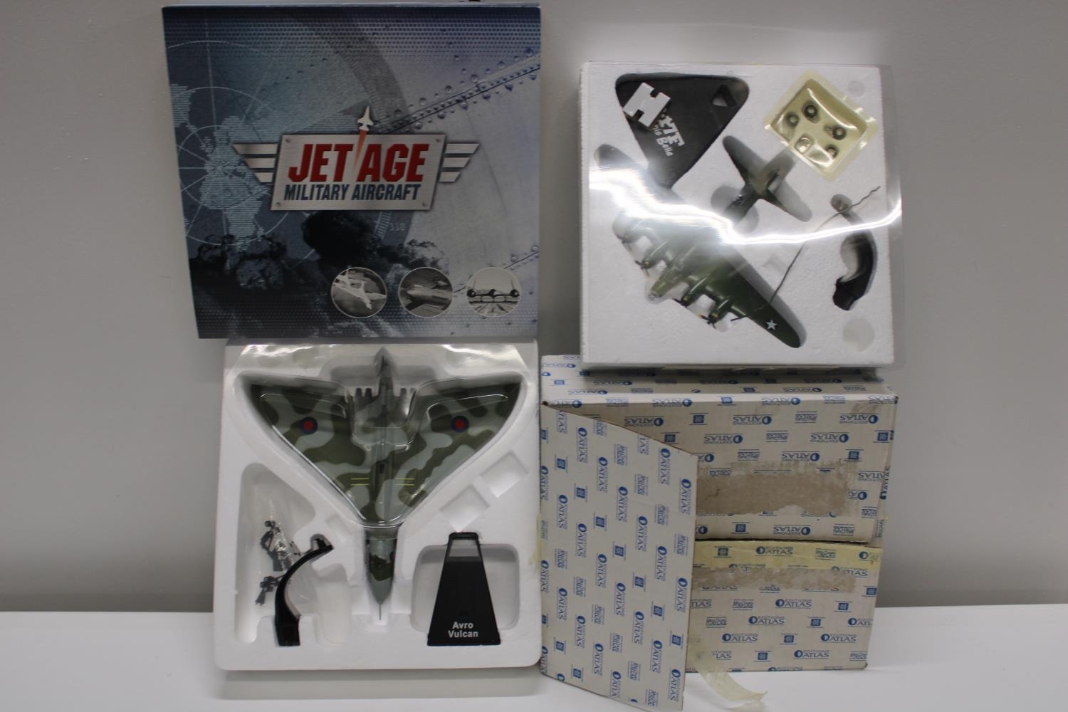 Two boxed Atlas die-cast airplane models