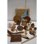 A job lot of assorted treen items etc