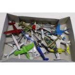 A job lot of assorted die-cast plane models mostly Matchbox