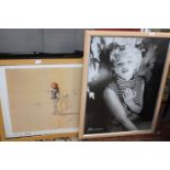 Two framed pieces of artwork, Postage unavailable, As found