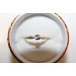 A 9ct gold diamond solitaire ring