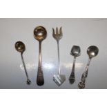 A selection of hallmarked silver items