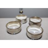 Four matching napkin rings, hallmarked for Sheffield 1846. Gross weight 118 grams