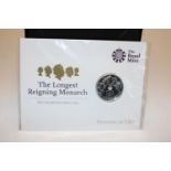 Royal Mint Longest Reigning Monarch 2015 fine silver £20 coin