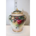 A small Royal Worcester potpourri pot