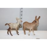 A Beswick Donkey & A Beswick Foal