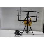 Two metal music stands