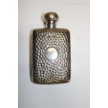 A hallmarked silver hip flask. Hallmarked for Birmingham 1901. Weight 64 grams