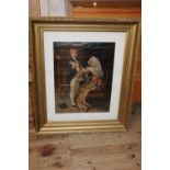 A large gilt framed print of a young Admiral Nelson collection only