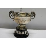 A hallmarked silver trophy by Walker & Hall. Hallmarked for Sheffield 1918. Weight of silver