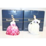 Two boxed small Royal Doulton Ladies HN 3744 & HN 3216