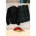 Traditional Kilt, Jacket & faux Bagpipes