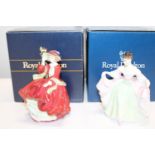 Two boxed small Royal Doulton Ladies HN 3219 & HN 4399