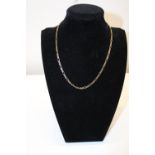 A 9ct gold Figaro chain 11.4 grams in weight & 17" long (43cm)