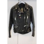 A vintage leather jacket 36 inch chest