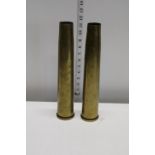A pair of WW2 military shell casings