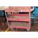 A metal Clarke tool trolley collection only. 82cm x 40cm