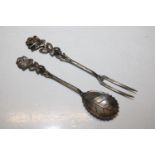 Two pieces of 19th century Continental silver cutlery