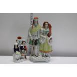 Two antique Staffordshire flat back figures