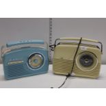 one vintage Bush radio and one vintage style radio