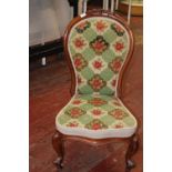 A quality Victorian spoon back nursing chair collection only