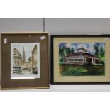 Two pieces of original framed artwork by Roger & Fransis Hebbelinck and Curtis Tuppenden.