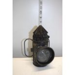 A vintage Hiatt & Co Police oil lamp