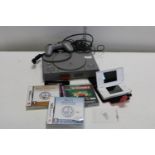 A PS1 console & controller & Nintendo DS & games