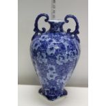 A Regency ironstone blue handled vase