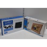 Two boxed digital photo frames