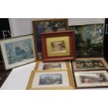 A job lot of framed artwork collection only