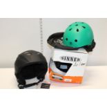 A selection of new safety helmets