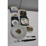 A selection of collectable ceramics, Wedgwood, Minton. Royal Worcester etc